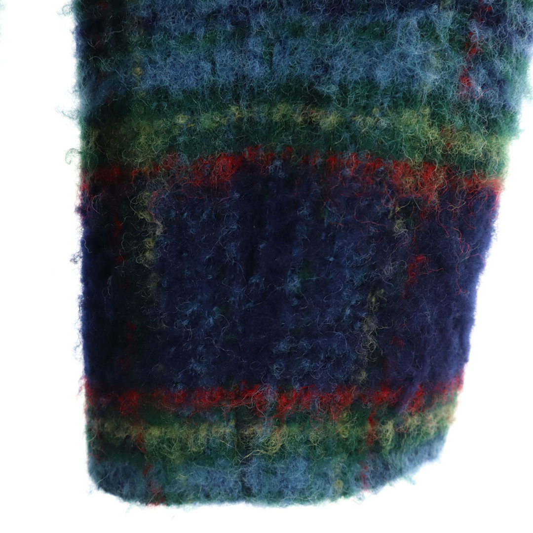 To b. by agnès b.(トゥービーバイアニエスベー)の古着 To b. by agns b トゥービーバイアニエスベー ウールブレンド チェック柄 ロングコート 38 ブルー系 レディース レディースのジャケット/アウター(ロングコート)の商品写真