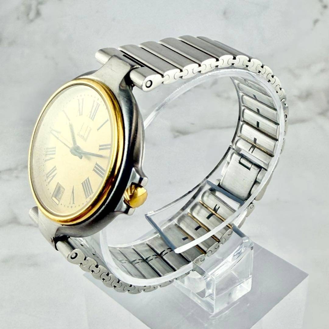 Dunhill(ダンヒル)の【新品電池】 ダンヒル ミレニアム デイト ゴールド文字盤 コンビ ローマ文字 レディースのファッション小物(腕時計)の商品写真