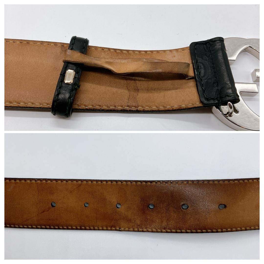 GUCCI(グッチ)のグッチ 114984 インターロッキングG グッチシマ レザー ベルト メンズのファッション小物(ベルト)の商品写真