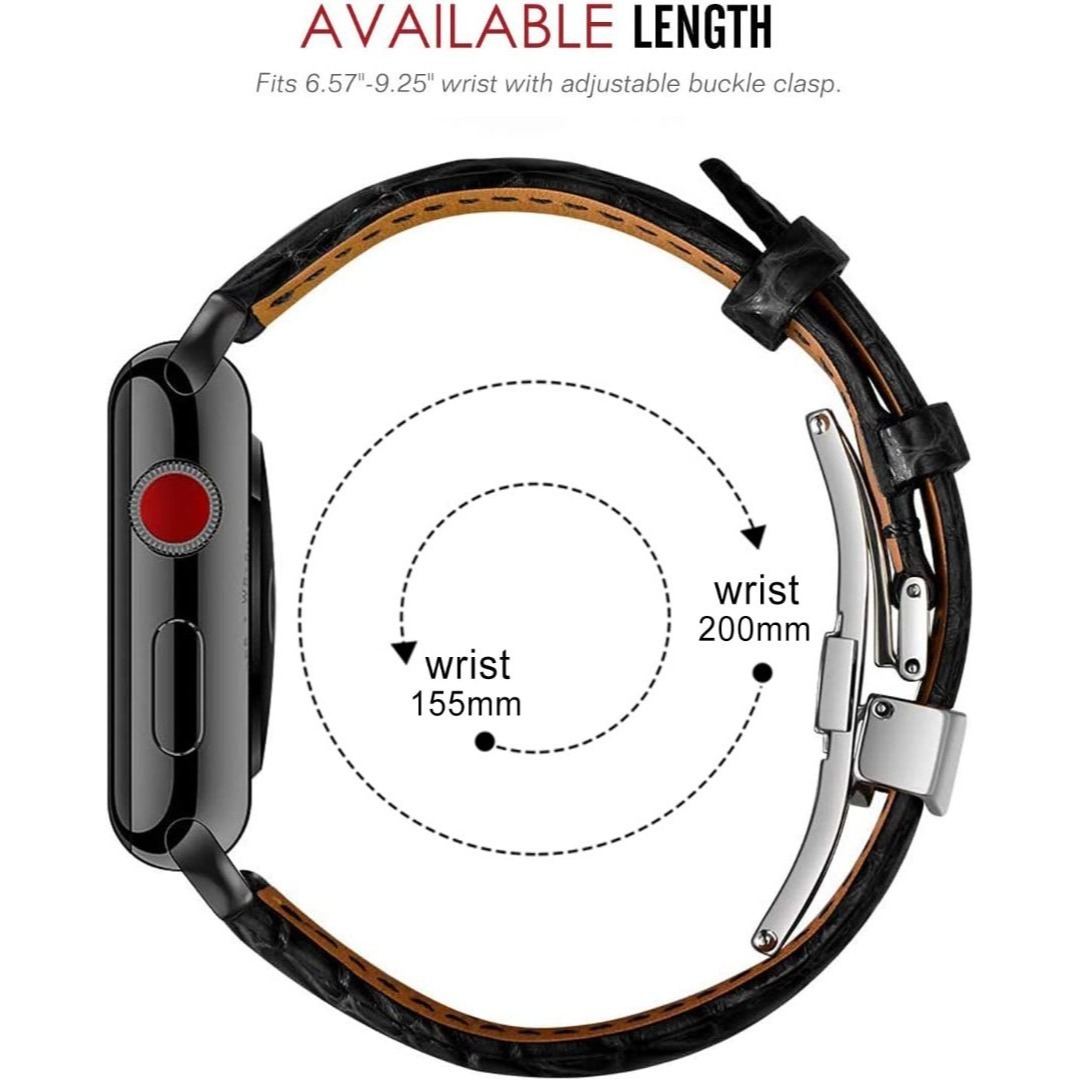 レザーベルト Apple Watch 11/10/9/8/7,Ultra 3/2 スマホ/家電/カメラのスマホアクセサリー(その他)の商品写真