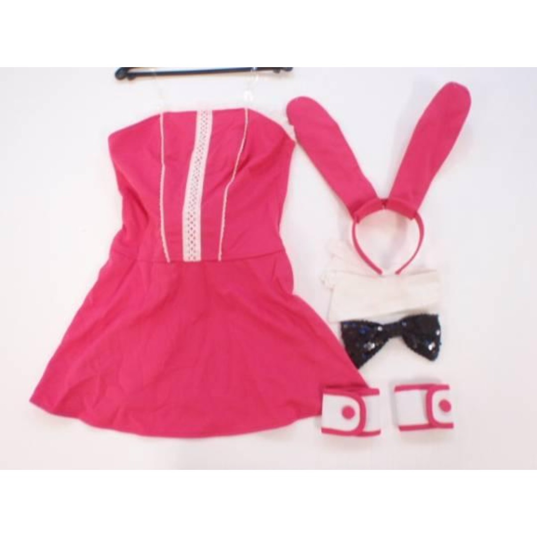 値下げ！コスプレ！新品♪ピンク バニーガール 検/ハロウィン クリスマス サンタ エンタメ/ホビーのコスプレ(衣装)の商品写真