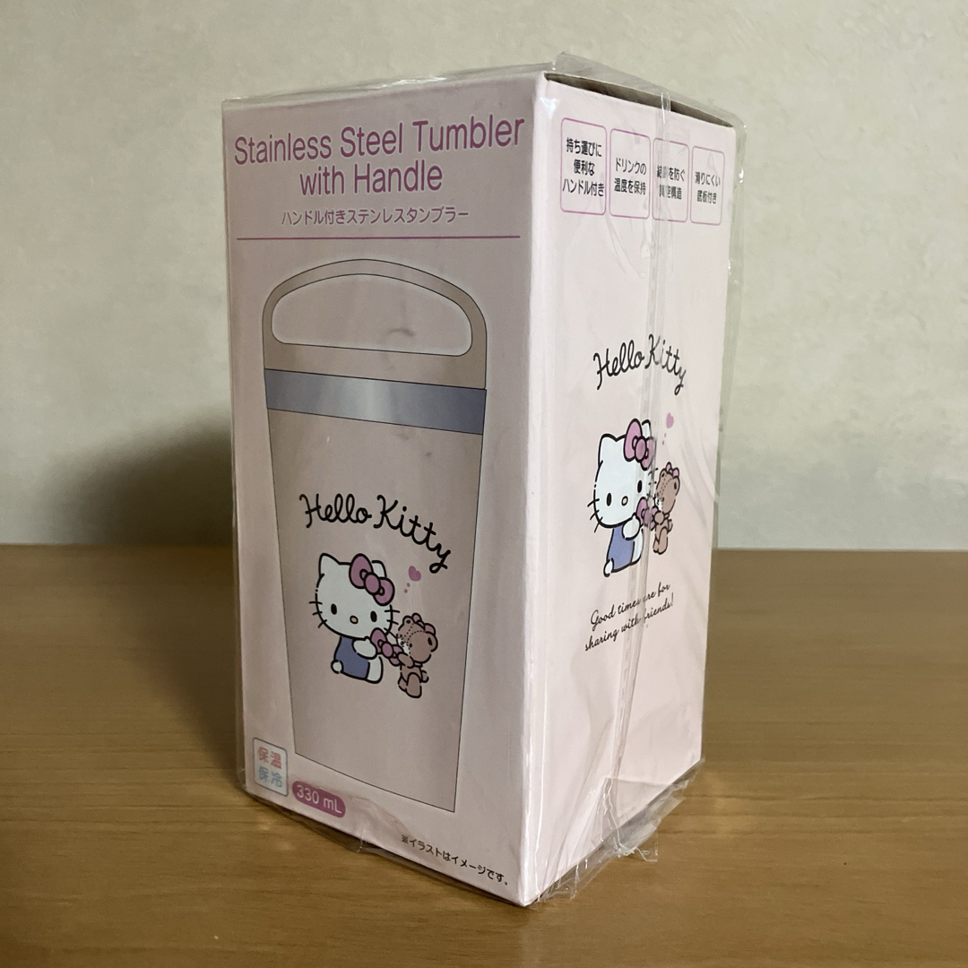 サンリオ(サンリオ)のハローキティ　ハンドル付きステンレスタンブラー インテリア/住まい/日用品のキッチン/食器(タンブラー)の商品写真