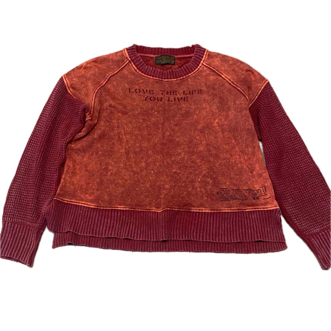 CUBE SUGAR(キューブシュガー)のキューブシュガー　綿100% ニットトレーナー　M レディースのトップス(トレーナー/スウェット)の商品写真