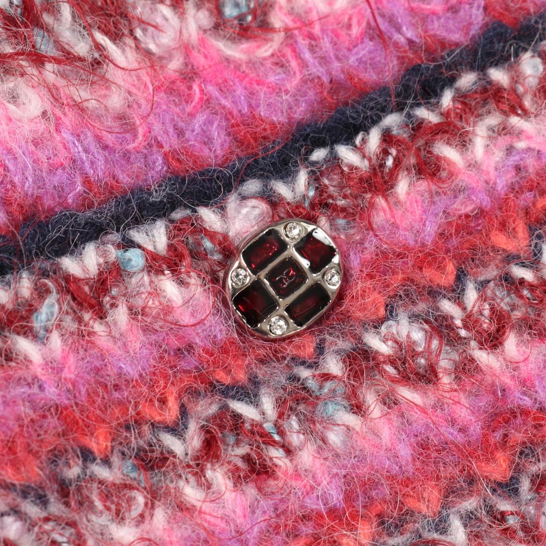 CHANEL(シャネル)のシャネル CHANEL ココマークボタン ニット 衣料品 トップス シルク ウール アルパカ / ナイロン レディース ピンク系 / レッド系 / パープル系 P72980K10502 【中古】 レディースのトップス(ニット/セーター)の商品写真