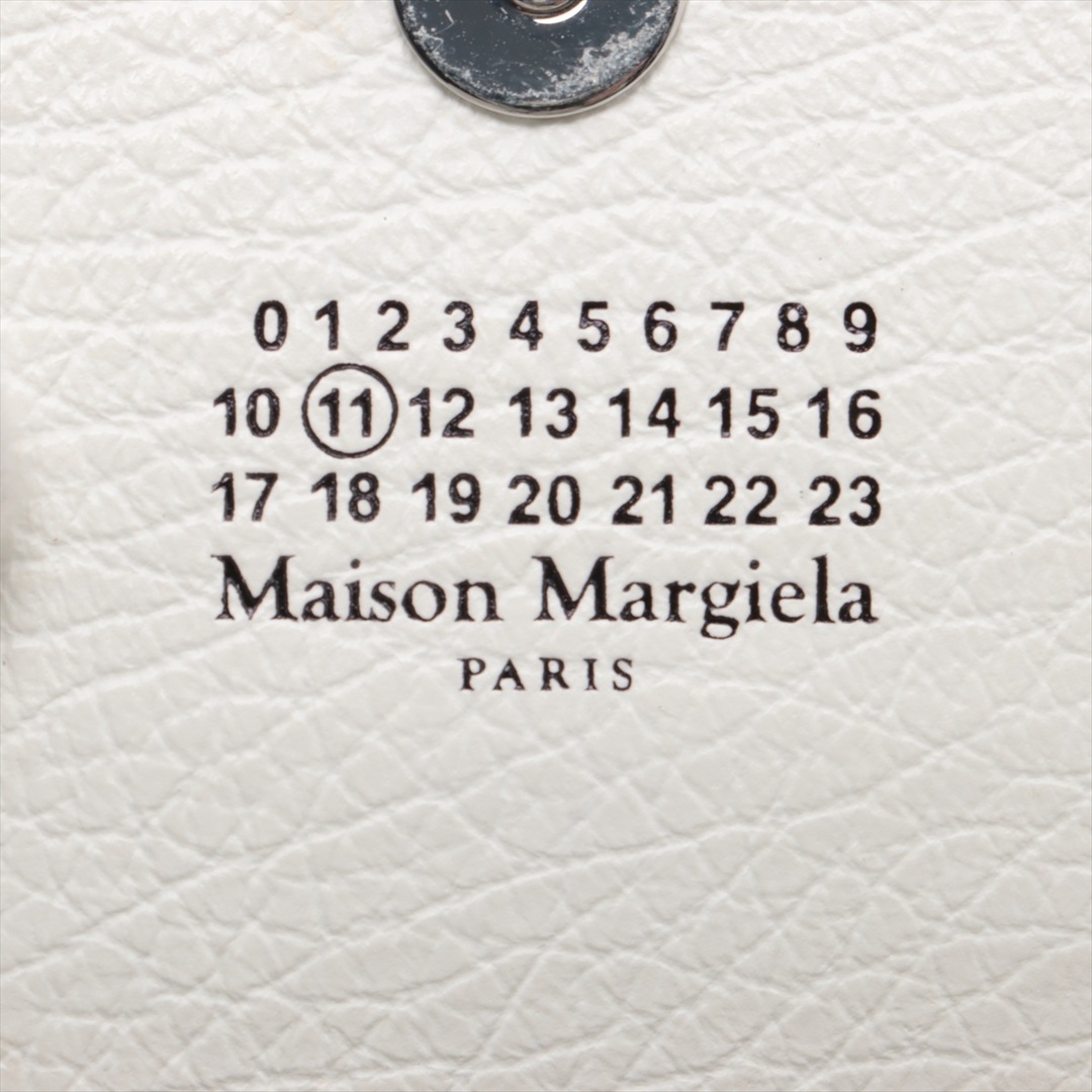 極美品 メゾン マルジェラ 4ステッチ チェーン ウォレット レザー 二つ折り 財布 斜め掛け ショルダー レディース EEE BS32-97 レディースのファッション小物(財布)の商品写真