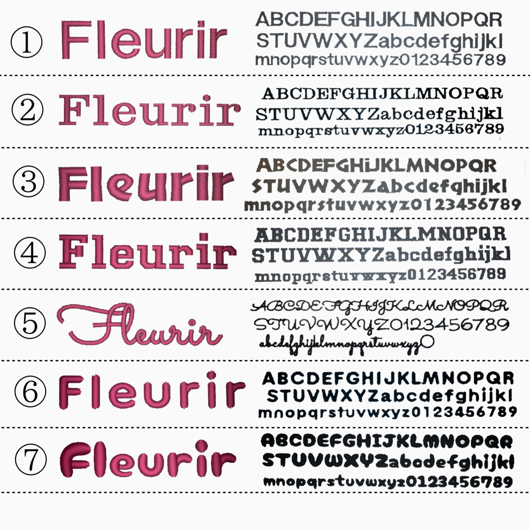 【即購入◎】刺繍名入れキーホルダー ネームタグ バッグチャーム 名前 オーダー ハンドメイドのキッズ/ベビー(ネームタグ)の商品写真