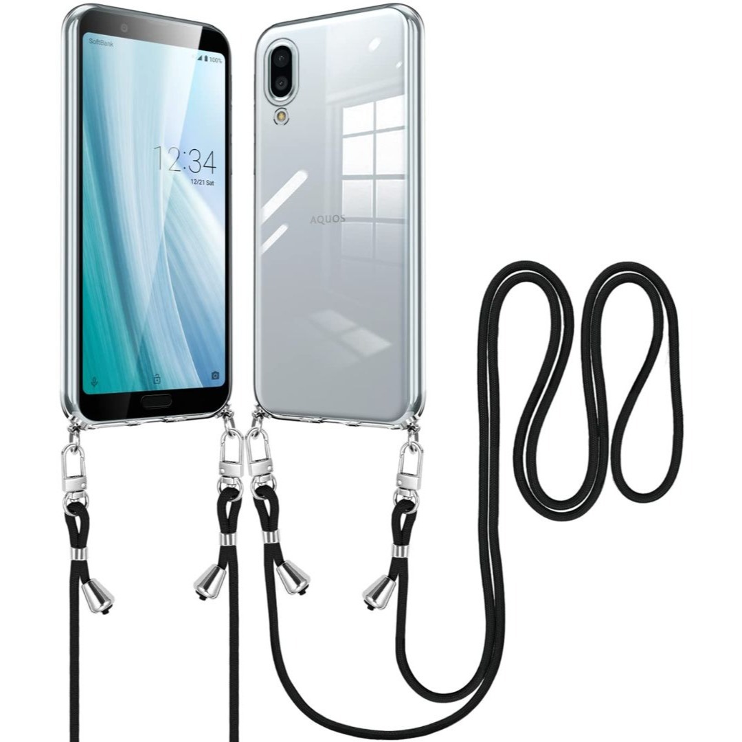 クリア AQUOS Sense3 Plus ケース ショルダー AQUOS Se スマホ/家電/カメラのスマホアクセサリー(その他)の商品写真