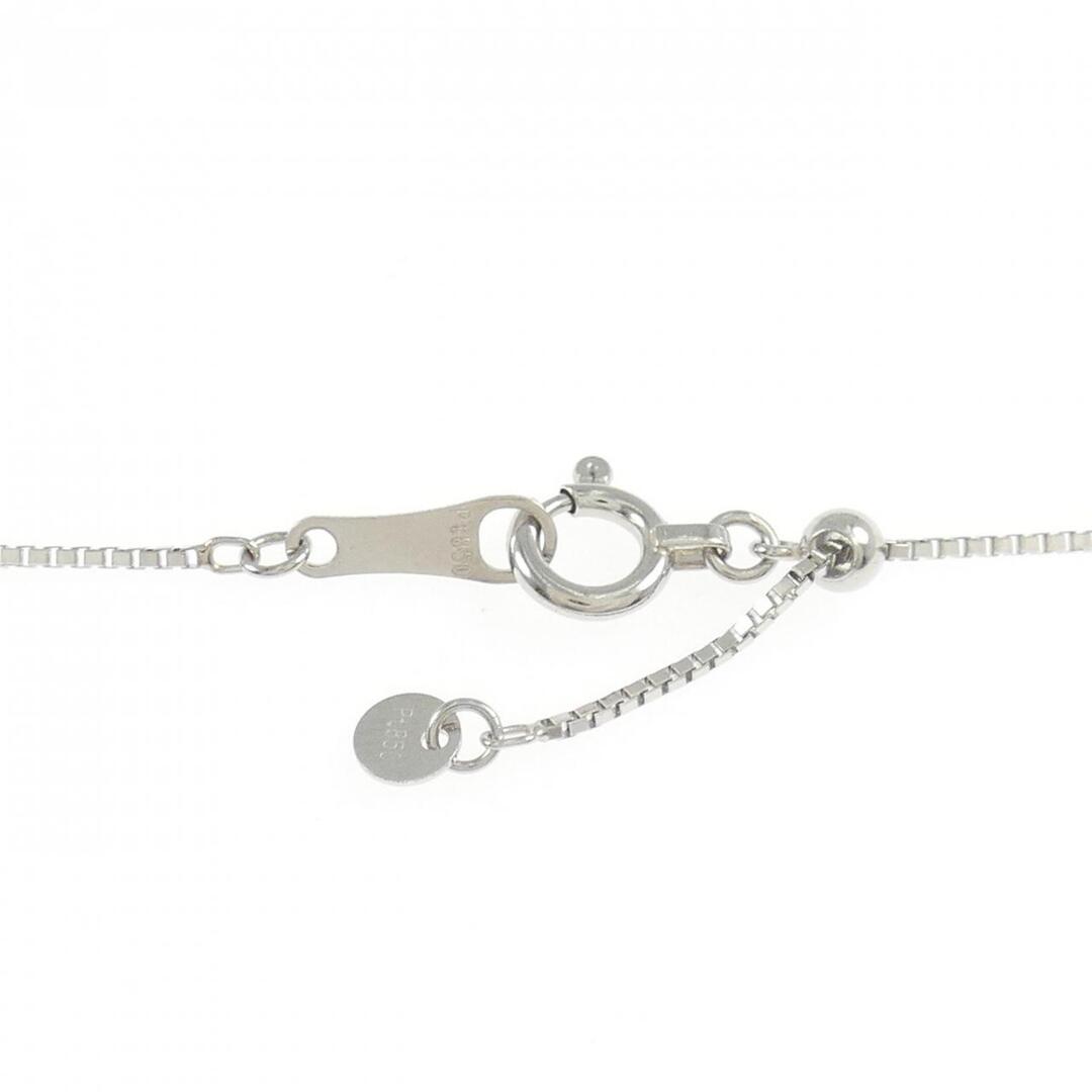 PT900/PT850 ダイヤモンド ネックレス 0.651CT D SI1 ペアシェイプ レディースのアクセサリー(ネックレス)の商品写真