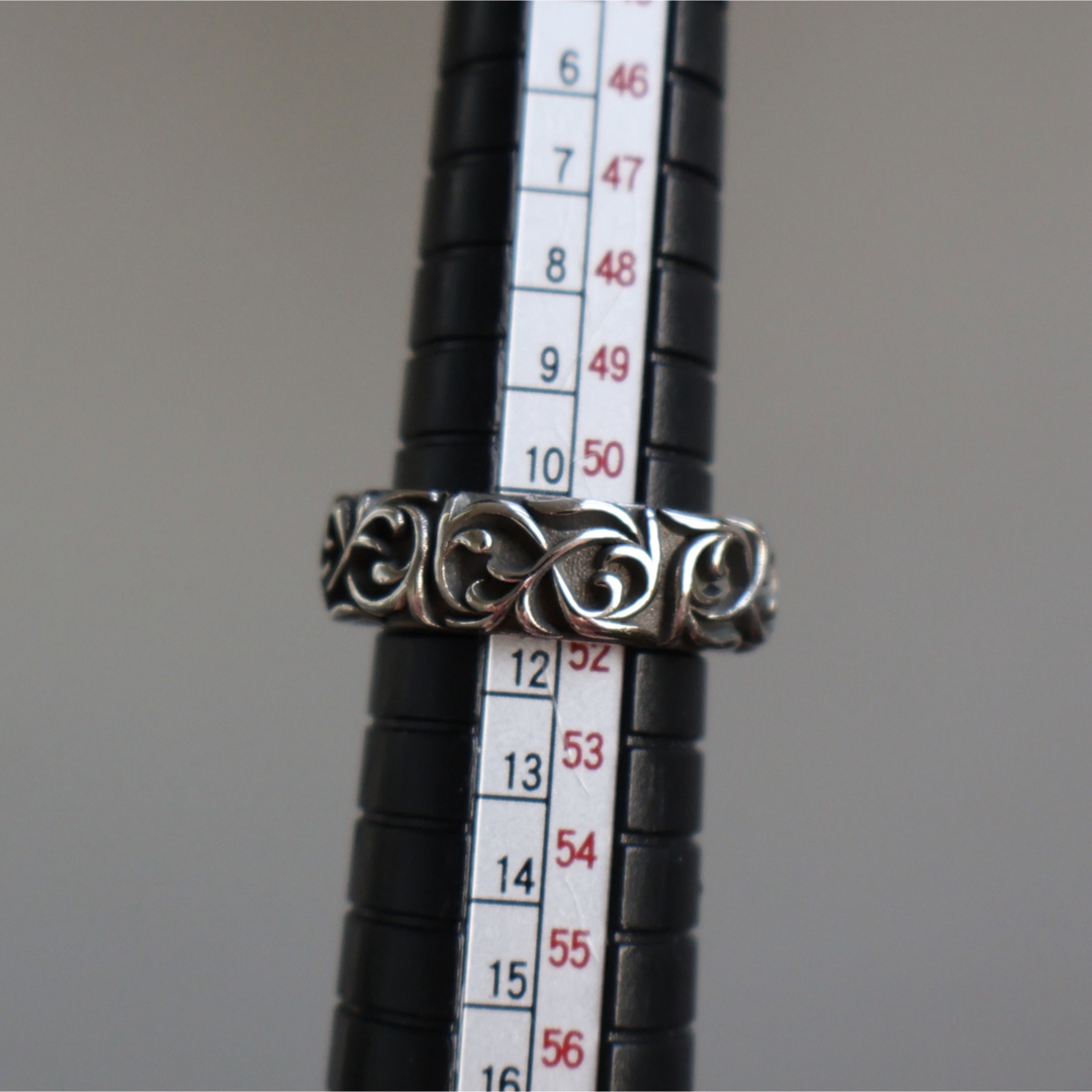 11号 唐草模様 燻し 指輪 リング アンティーク調 ユニセックス 枝 お洒落 メンズのアクセサリー(リング(指輪))の商品写真