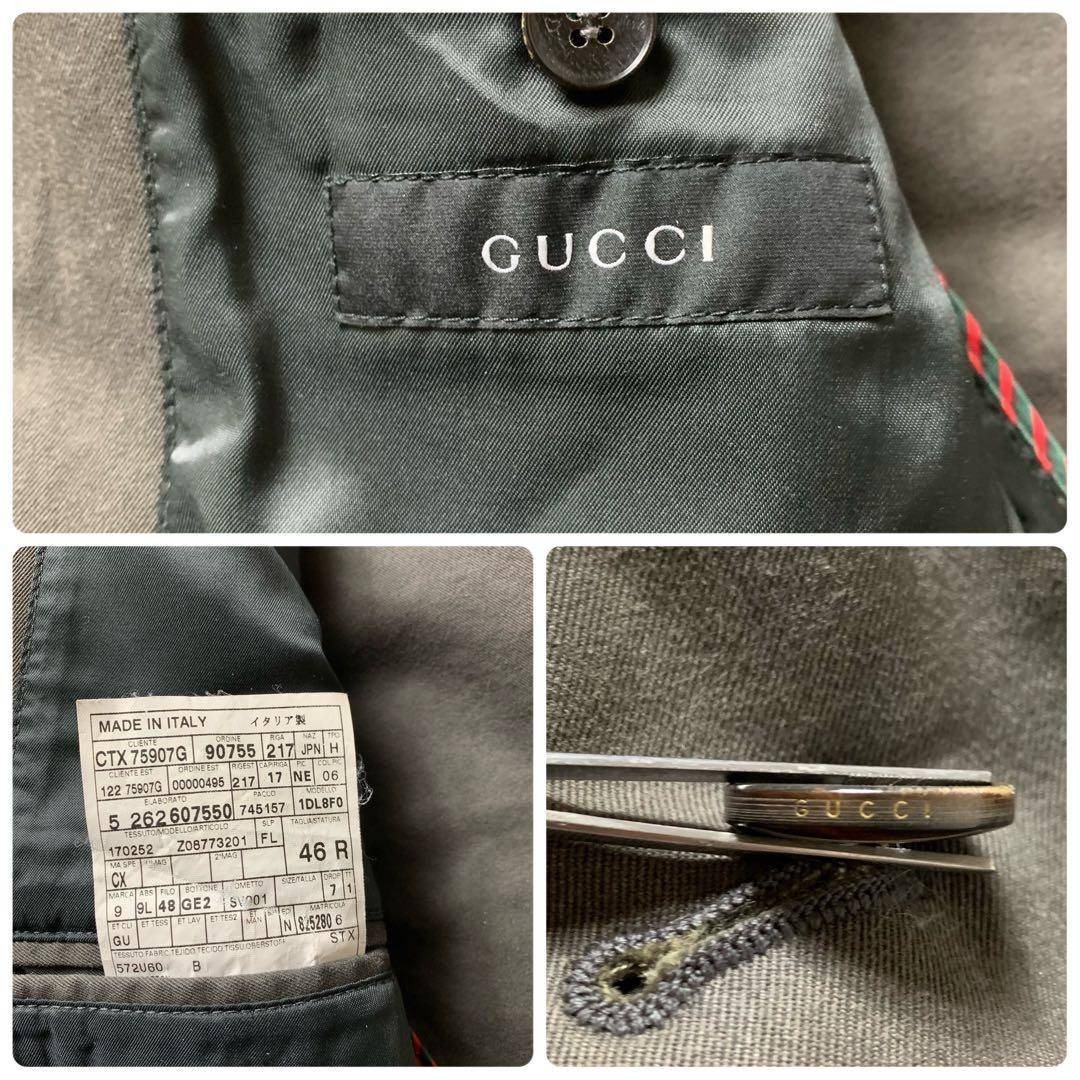 GUCCI(グッチ)の美品■GUCCI テーラードジャケット シェリーライン 46 メンズのジャケット/アウター(テーラードジャケット)の商品写真