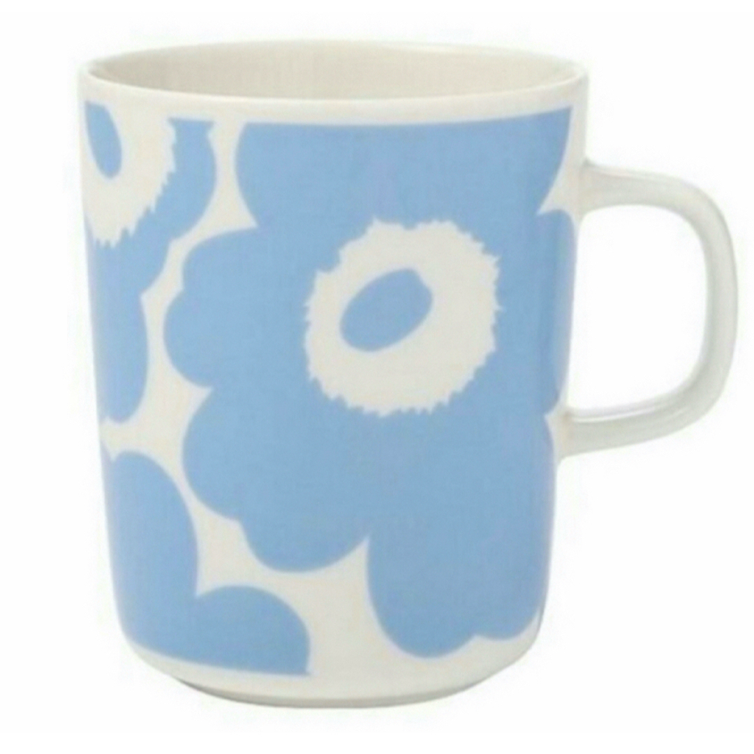 marimekko(マリメッコ)の2個組　マリメッコ　ウニッコ　マグカップ 250ml 　スカイブルー×ホワイト インテリア/住まい/日用品のキッチン/食器(グラス/カップ)の商品写真