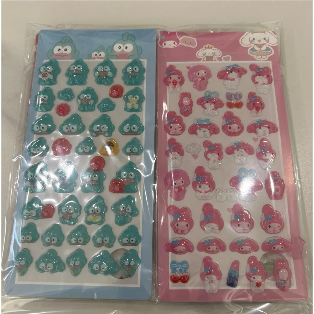 サンリオ(サンリオ)のぷくぷくシール サンリオ ドロップ風シール ぷっくりシール 6種セット インテリア/住まい/日用品の文房具(シール)の商品写真