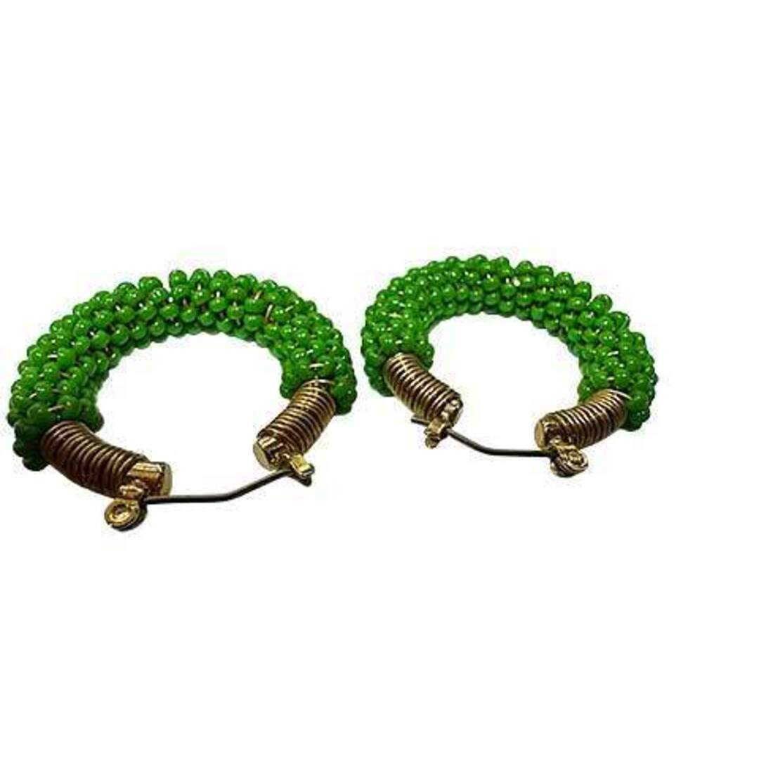 【中古】 MAISON SPECIAL　メゾンスペシャル　ピアス　グリーン　アクセサリー＿S19＿s-0352-r19 レディースのアクセサリー(ピアス)の商品写真