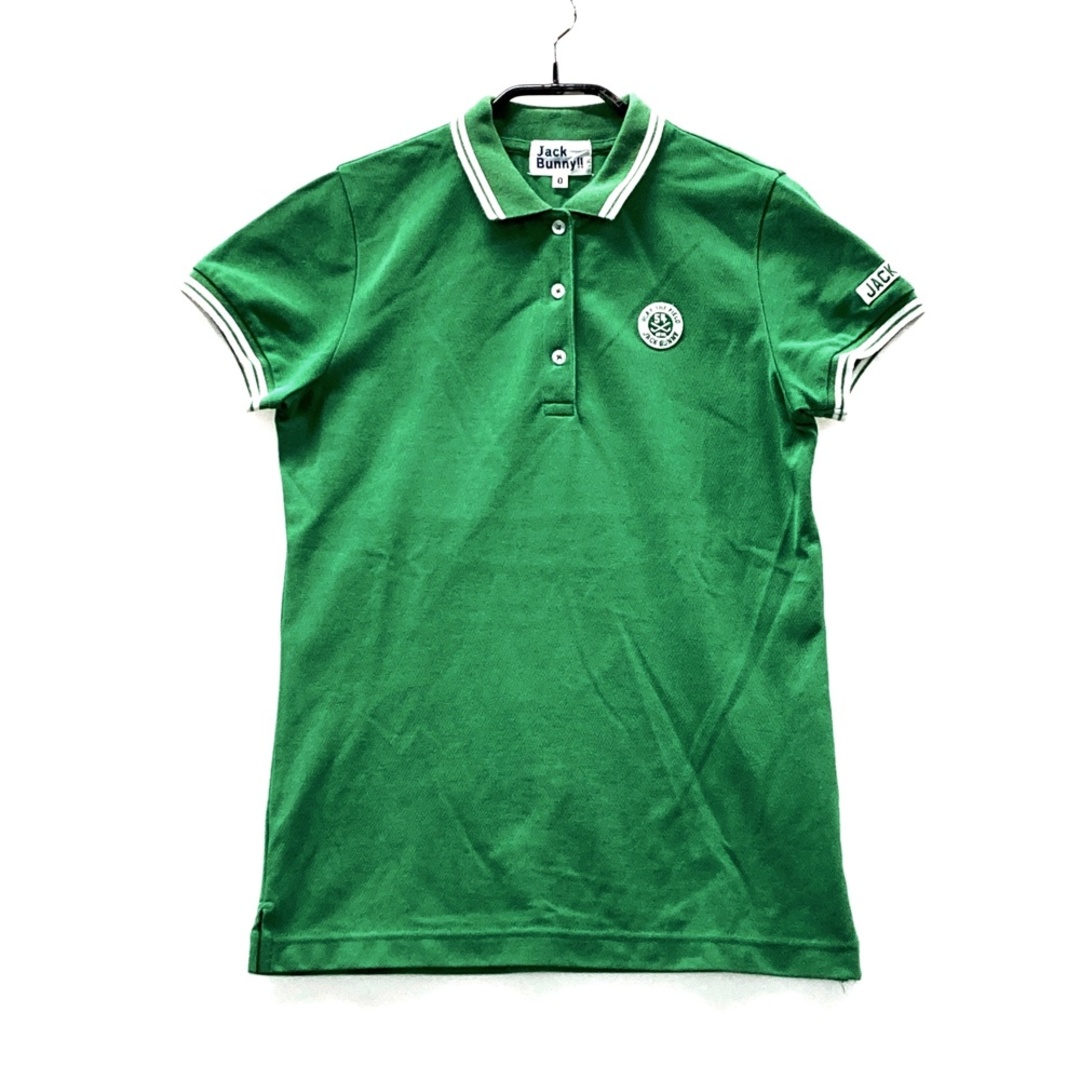 サイズ：0 JACK BUNNY ジャックバニー  半袖ポロシャツ  グリーン系 [240101562814] ゴルフウェア レディース ストスト スポーツ/アウトドアのゴルフ(ウエア)の商品写真