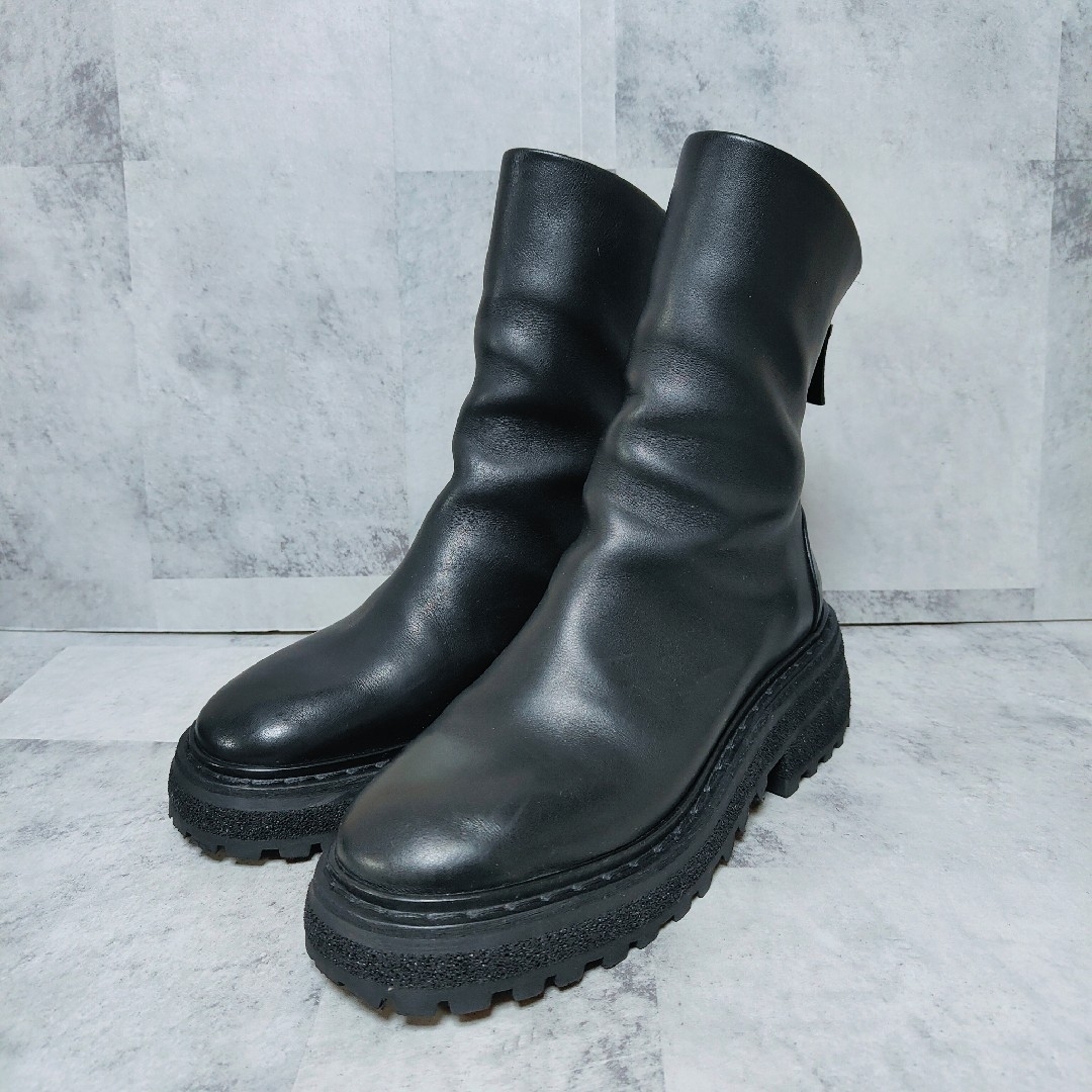 MARSELL(マルセル)の【美品】 Marsell マルセル　レザー アンクルブーツ　36.5　ブラック レディースの靴/シューズ(ブーツ)の商品写真