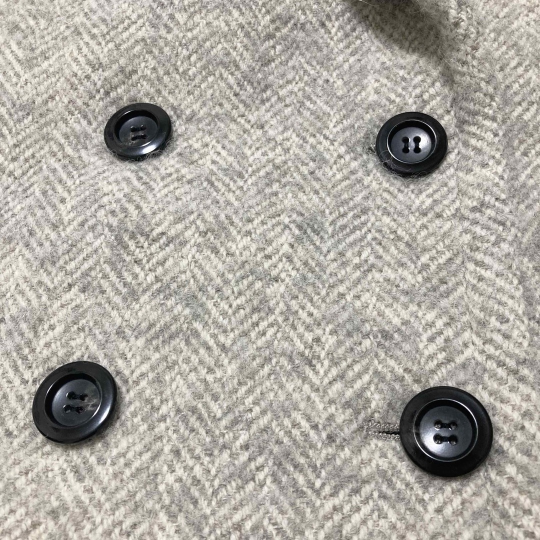 SHIPS(シップス)のSHIPS ダブルブレスト ピーコート ツイード ヘリンボーン コクーン 36 レディースのジャケット/アウター(ピーコート)の商品写真