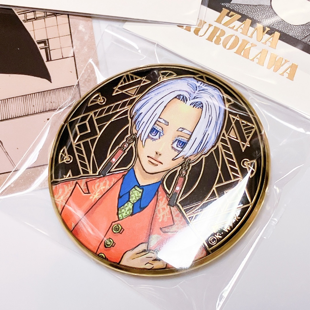 東京リベンジャーズ(トウキョウリベンジャーズ)の東京リベンジャーズ 黒川イザナ 原画展 ぱしゃこれ 缶バッジ ポストカード エンタメ/ホビーのアニメグッズ(カード)の商品写真