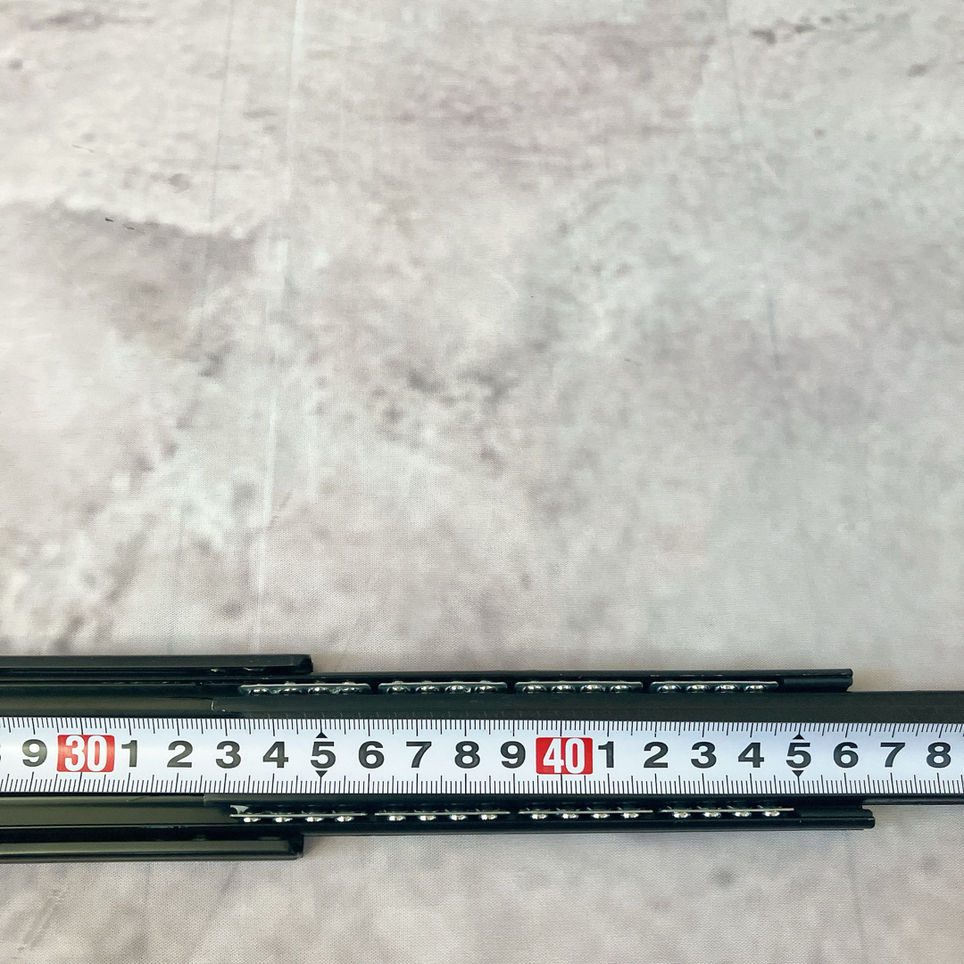引き出しランナースライド本体【35c】全長【67c】黒　スライド　引き出し部品 ハンドメイドの素材/材料(各種パーツ)の商品写真
