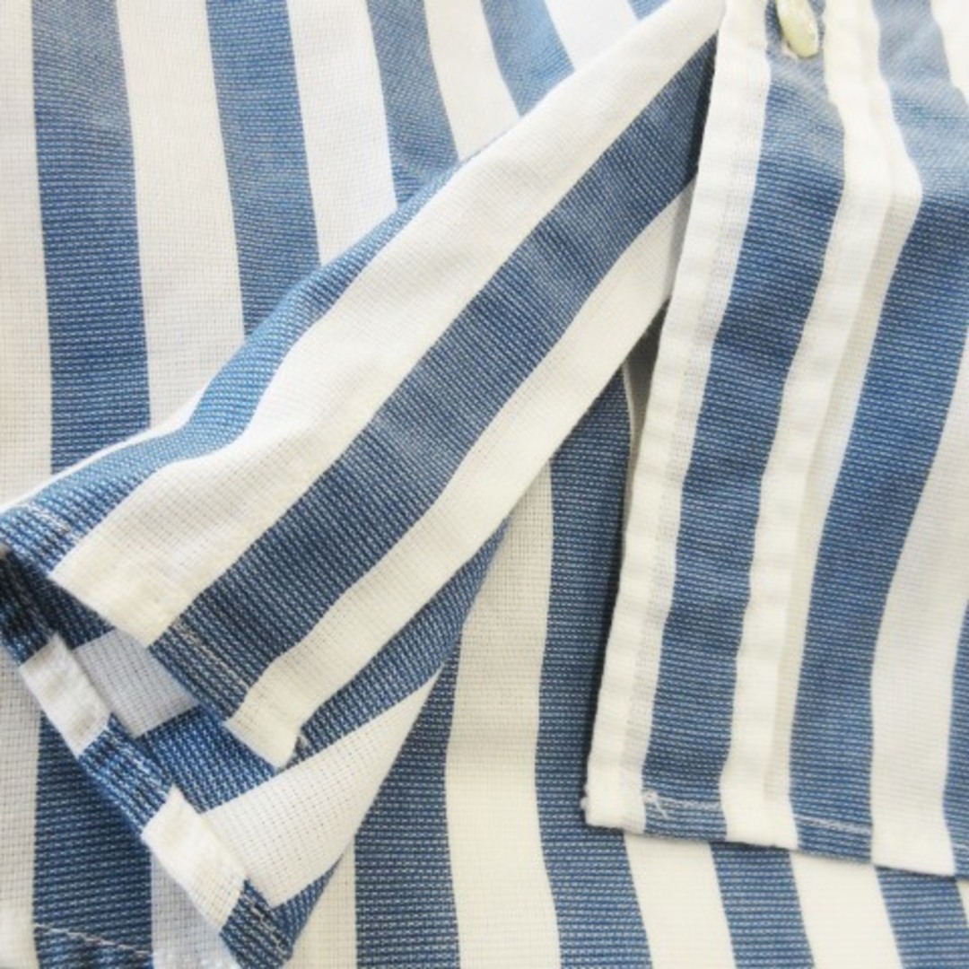 URBAN RESEARCH DOORS(アーバンリサーチドアーズ)のURBAN RESEARCH DOORS 半袖シャツ ストライプ 38 M 青 レディースのレディース その他(その他)の商品写真