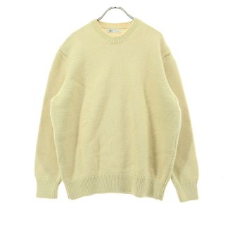 ZARA - 古着 ZARA ザラ 長袖 丸襟 セーター M ベージュ レディース