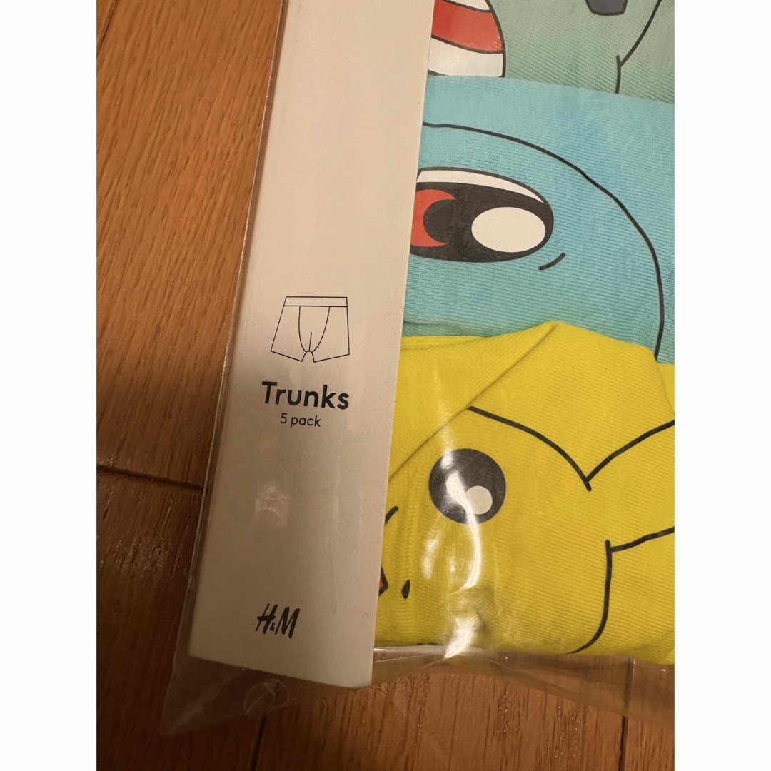 H&M(エイチアンドエム)の未使用h&mポケモンボクサーパンツ5枚セット100〜105cm男の子下着 キッズ/ベビー/マタニティのキッズ服男の子用(90cm~)(下着)の商品写真