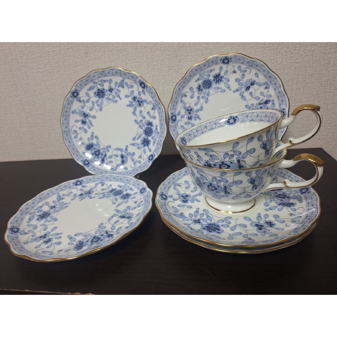 NARUMI(ナルミ)のミラノ カップ&ソーサー　2客　プレート3点 ナルミ NARUMI  プレート　 インテリア/住まい/日用品のキッチン/食器(食器)の商品写真