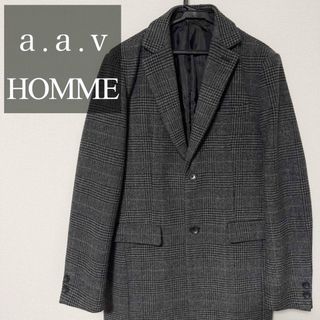 a.v.v - ビジカジ兼用 a.v.v HOMME チェスターコート グレー 