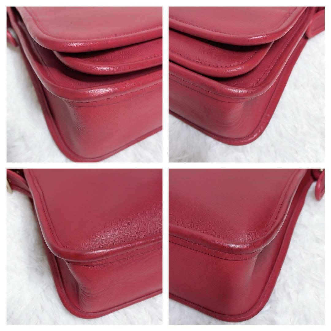 COACH(コーチ)のCOACH オールドコーチ レザー ショルダーバッグ レガシー 赤 ヴィンテージ レディースのバッグ(ショルダーバッグ)の商品写真