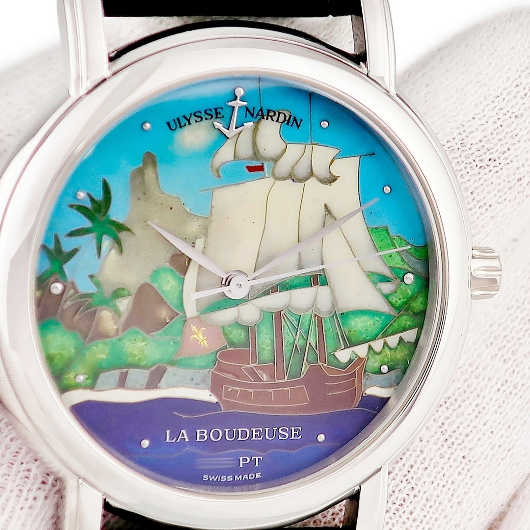 ULYSSE NARDIN(ユリスナルダン)のユリスナルダン サンマルコ  ラ・ブードゥーズ 139-70-9 Pt950 クロワゾネ 5本限定 ラウンド 七宝 自動巻き メンズ 腕時計 メンズの時計(腕時計(アナログ))の商品写真