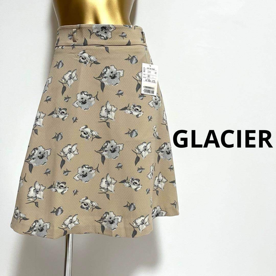 GLACIER(グラシア)の【3775】GLACIER 花柄 膝丈 フレアスカート M レディースのスカート(ひざ丈スカート)の商品写真
