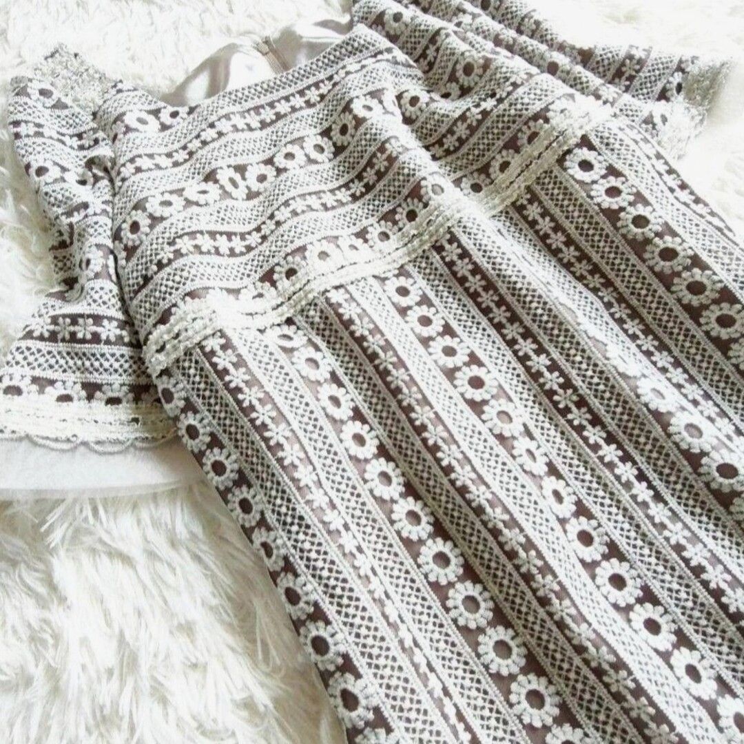 prideglide(プライドグライド)の【美品】prideglide プライドグライド◆刺繍レースワンピース S 半袖 レディースのワンピース(ひざ丈ワンピース)の商品写真