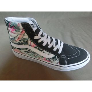 ヴァンズ(VANS)の南国風トロピカルイラスト柄デザイン Vans【Sk8-Hi Slim】23.5㌢(スニーカー)