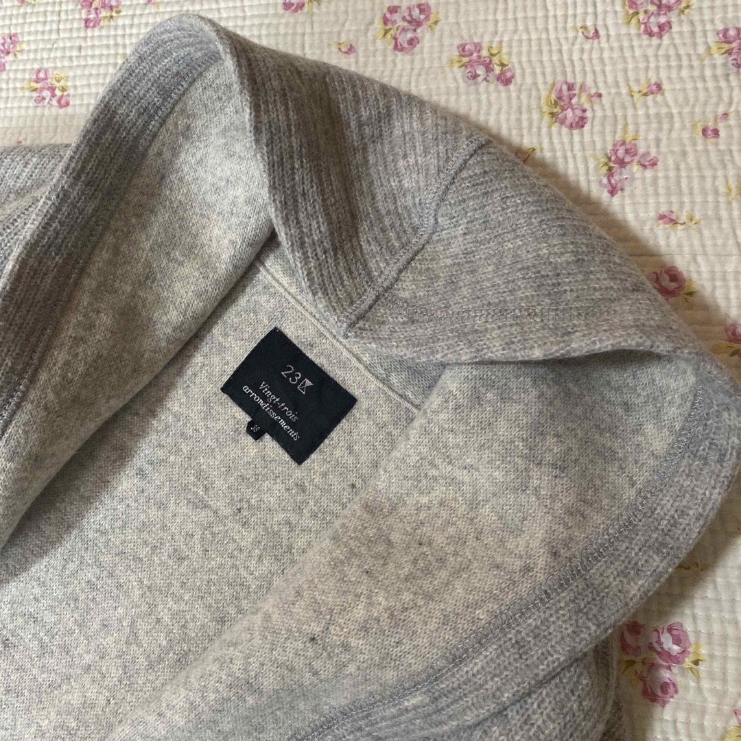 23区(ニジュウサンク)の23区 ロング コーディガン 38 ライトグレー DMW レディースのジャケット/アウター(その他)の商品写真