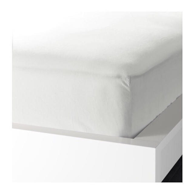IKEA(イケア)の 【IKEA 】ボックスシーツ シングル KNOPPA ホワイト インテリア/住まい/日用品の寝具(シーツ/カバー)の商品写真