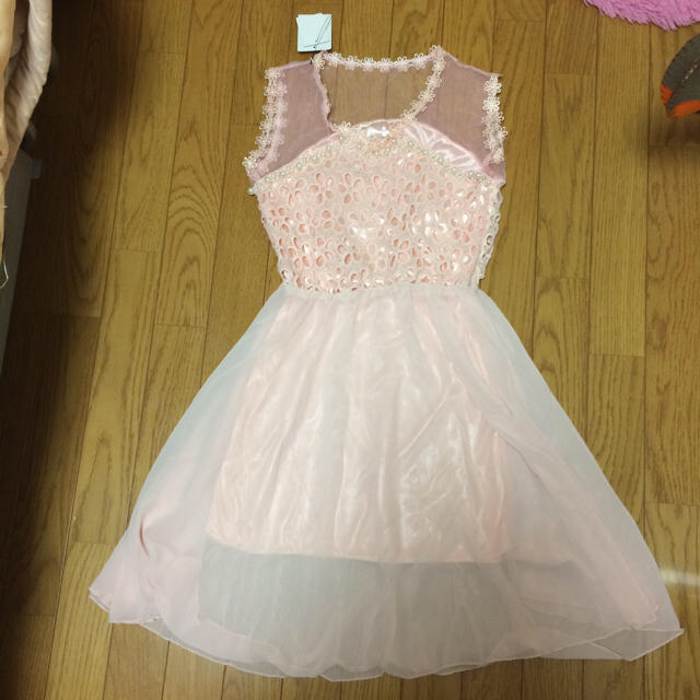 シフォンチュールドレス