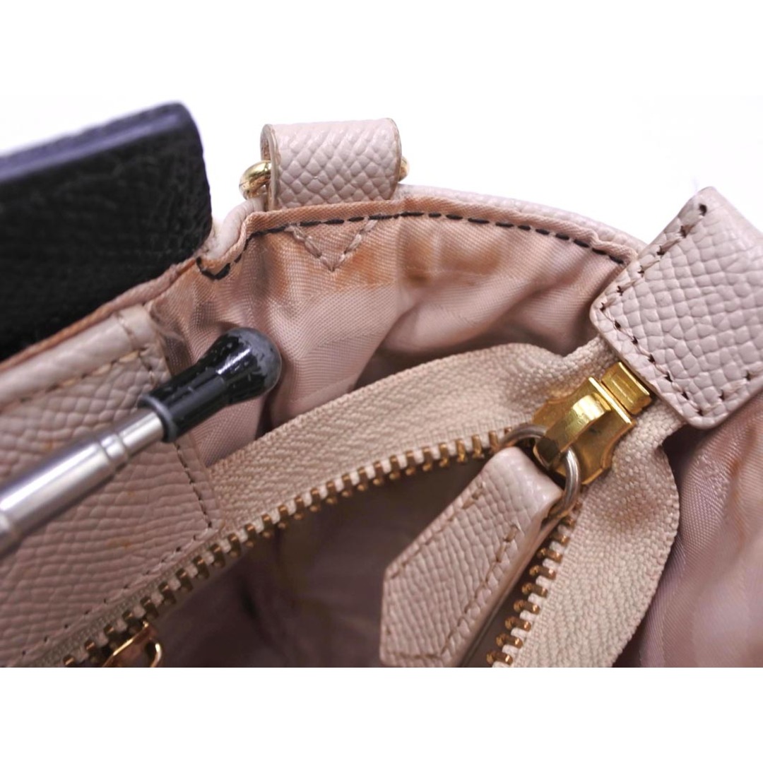 Samantha Thavasa(サマンサタバサ)のSamantha Thavasa サマンサタバサ レザー 2WAY ショルダー バッグ 黒ｘベージュ ■■ レディース レディースのバッグ(ショルダーバッグ)の商品写真