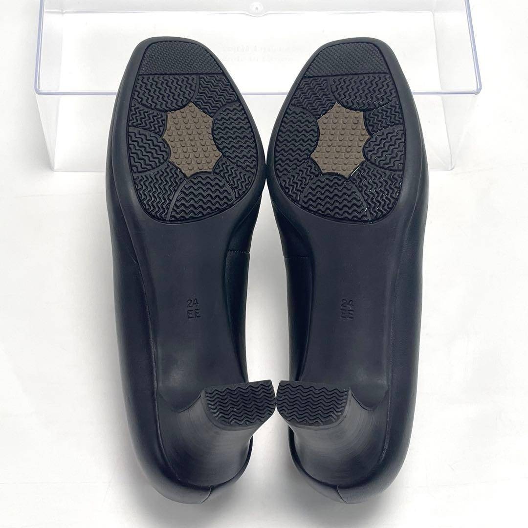 ing(イング)の美品 ing イング パンプス レディース 本革 フォーマル ブラック 冠婚葬祭 レディースの靴/シューズ(ハイヒール/パンプス)の商品写真