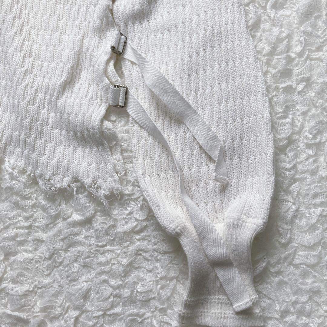 TODAYFUL(トゥデイフル)のTODAYFUL　ダメージ加工　ニット　サイドスリット　トゥデイフル　綿100 レディースのトップス(ニット/セーター)の商品写真