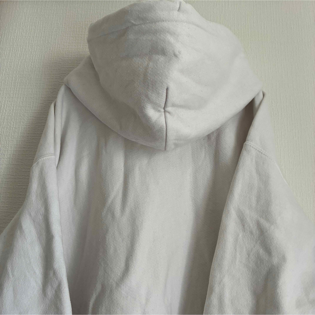 Champion(チャンピオン)のChampion リバースウィーブ パーカー 白 L 刺繍 青単タグ メンズのトップス(パーカー)の商品写真