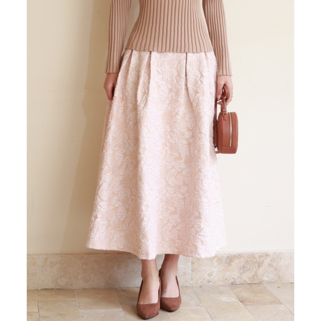 SAISON DE PAPILLON(セゾンドパピヨン)の SAISON DE PAPILLON　ジャガードスカート レディースのスカート(ロングスカート)の商品写真
