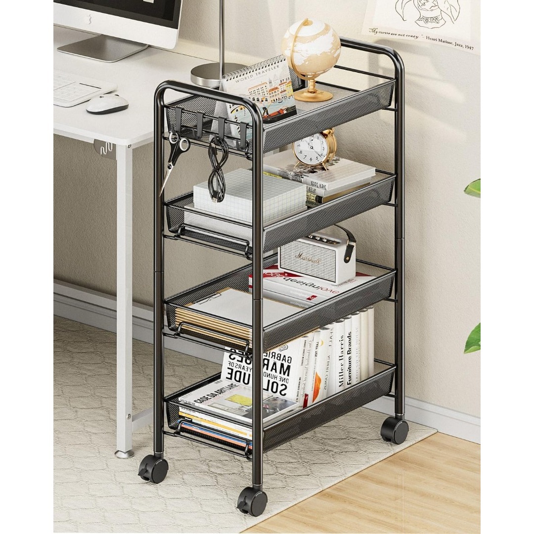 EKNITEY キッチンワゴン ワゴン キャスター付き 4段 キッチン棚 隙間収 インテリア/住まい/日用品のキッチン/食器(その他)の商品写真