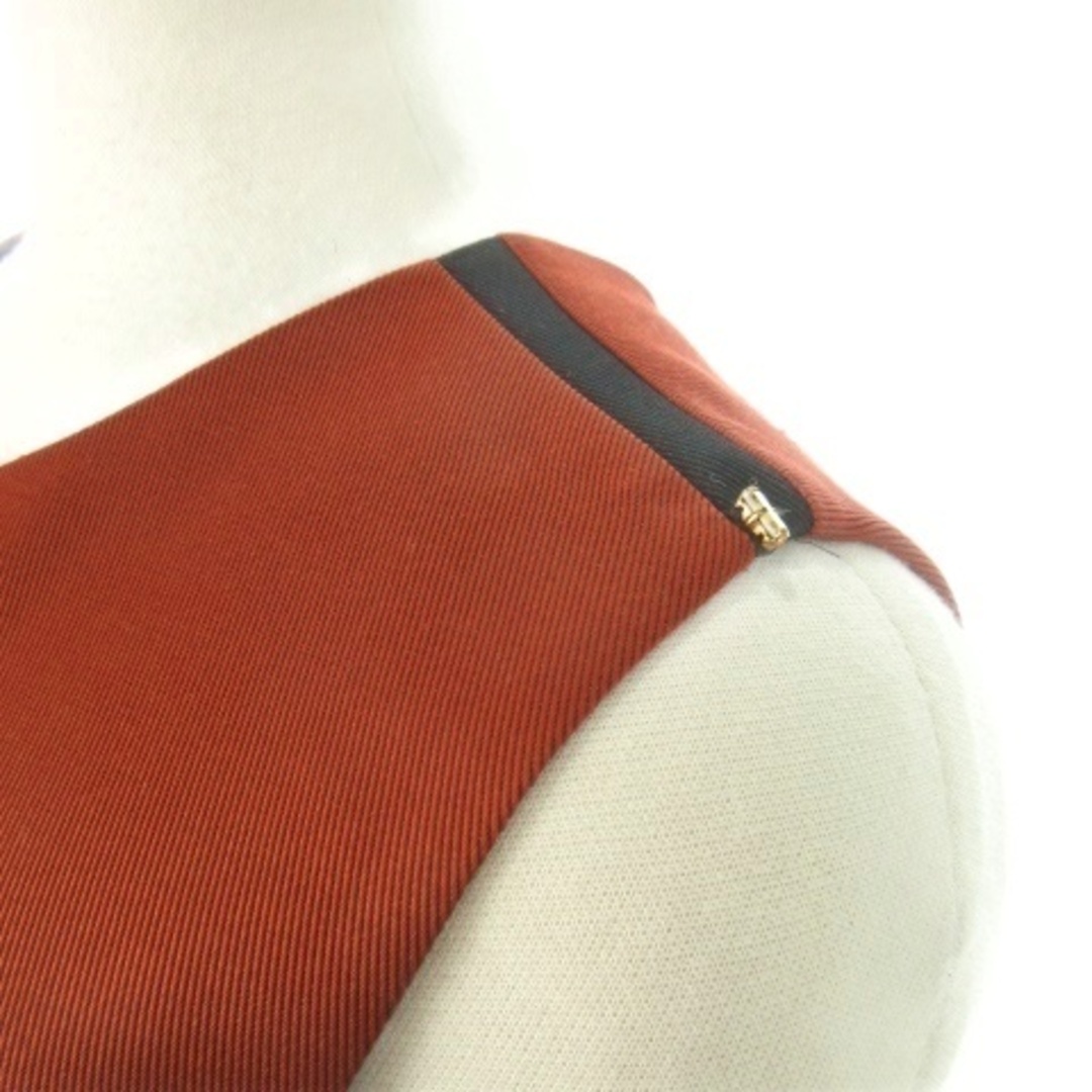 スポーツマックス ひざ丈ワンピース ノースリーブ 切替 ワンポイント 38 赤 レディースのワンピース(ひざ丈ワンピース)の商品写真