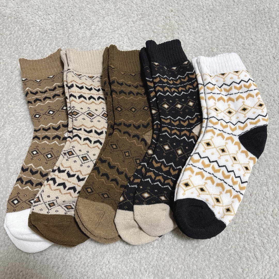 綿 快適 レディース靴下 5足セット ふんわり 暖かい ソックス　まとめ売り レディースのレッグウェア(ソックス)の商品写真