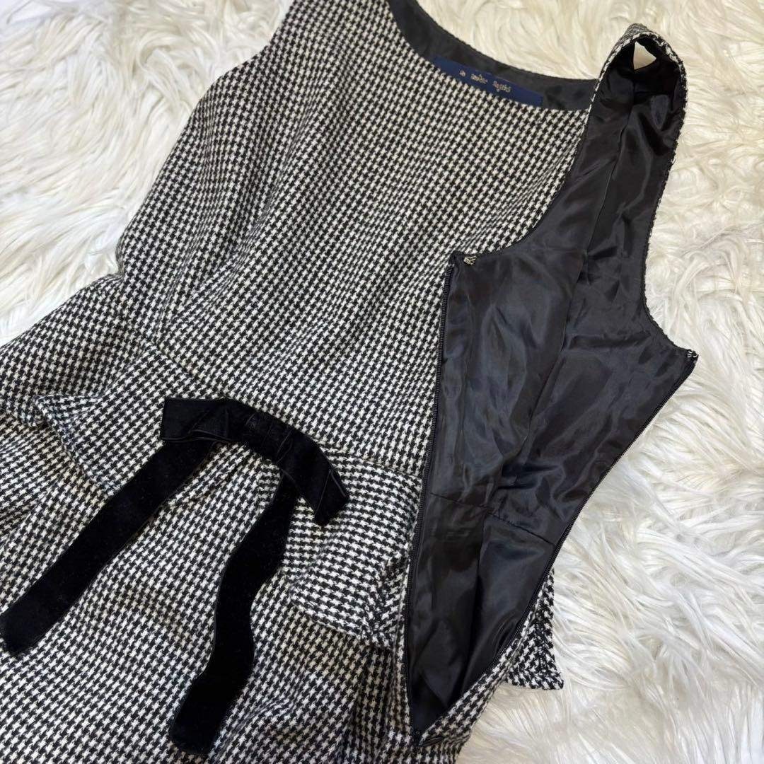 an another angelus(アンアナザーアンジェラス)のan another angelus ノースリーブぺプラムワンピース（F）千鳥柄 レディースのワンピース(ひざ丈ワンピース)の商品写真