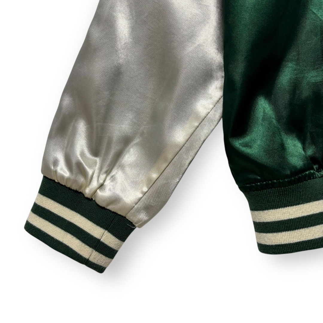 鏡花水月 スカジャン 虎 龍 刺繍 ドラゴン 和柄 日本 y2k  緑 M メンズのジャケット/アウター(スカジャン)の商品写真