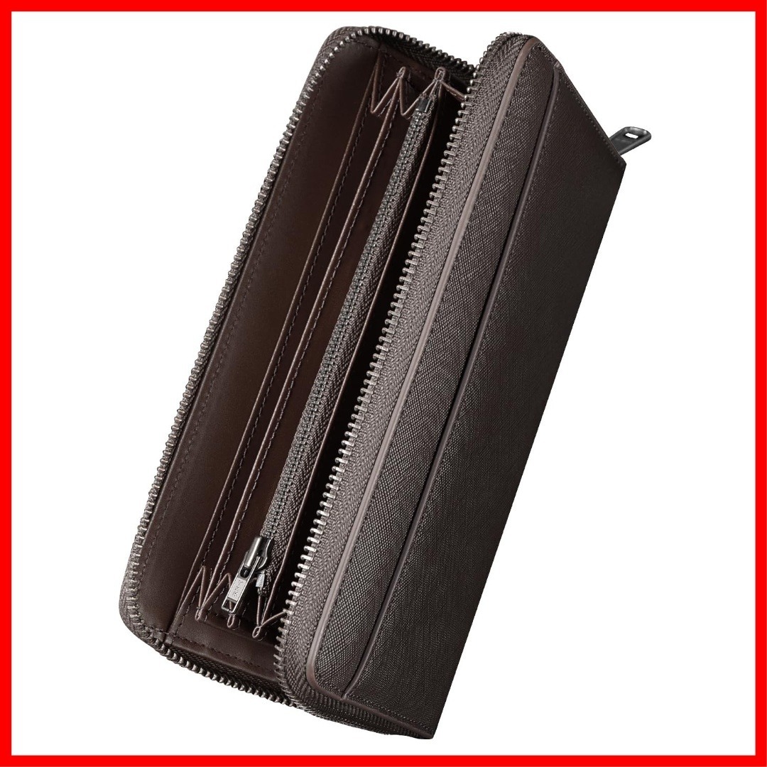 【特価商品】[Alivern] 財布 メンズ 長財布 本革 YKKファスナー ス メンズのバッグ(その他)の商品写真