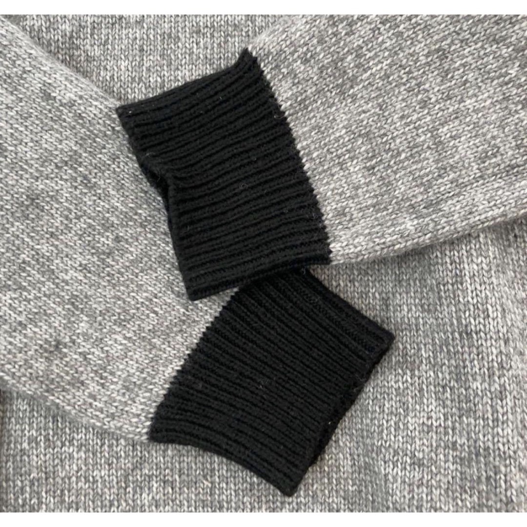 COMME CA ISM(コムサイズム)の9号　COMME CA ISM グレー・黒 ニットセーター レディースのトップス(ニット/セーター)の商品写真