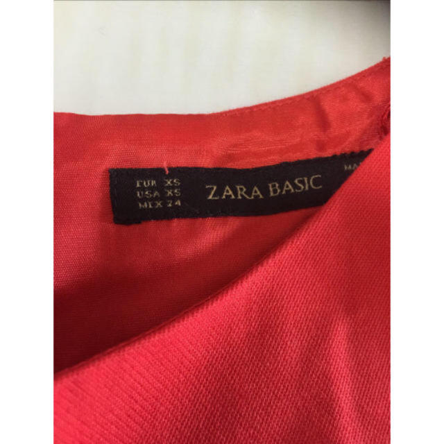 ZARA(ザラ)のZARA 赤ワンピース レディースのワンピース(ミニワンピース)の商品写真