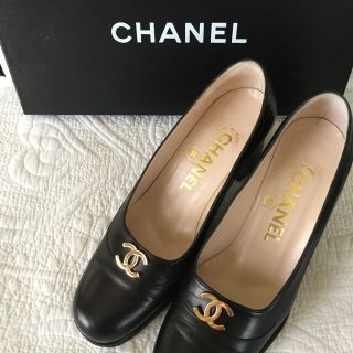 シャネル(CHANEL)のシャネル🎀フランス35.5 ブラック(ハイヒール/パンプス)