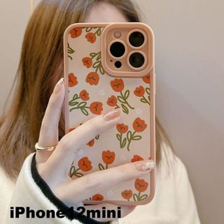 iphone12miniケース カーバー 可愛い 花 chen3